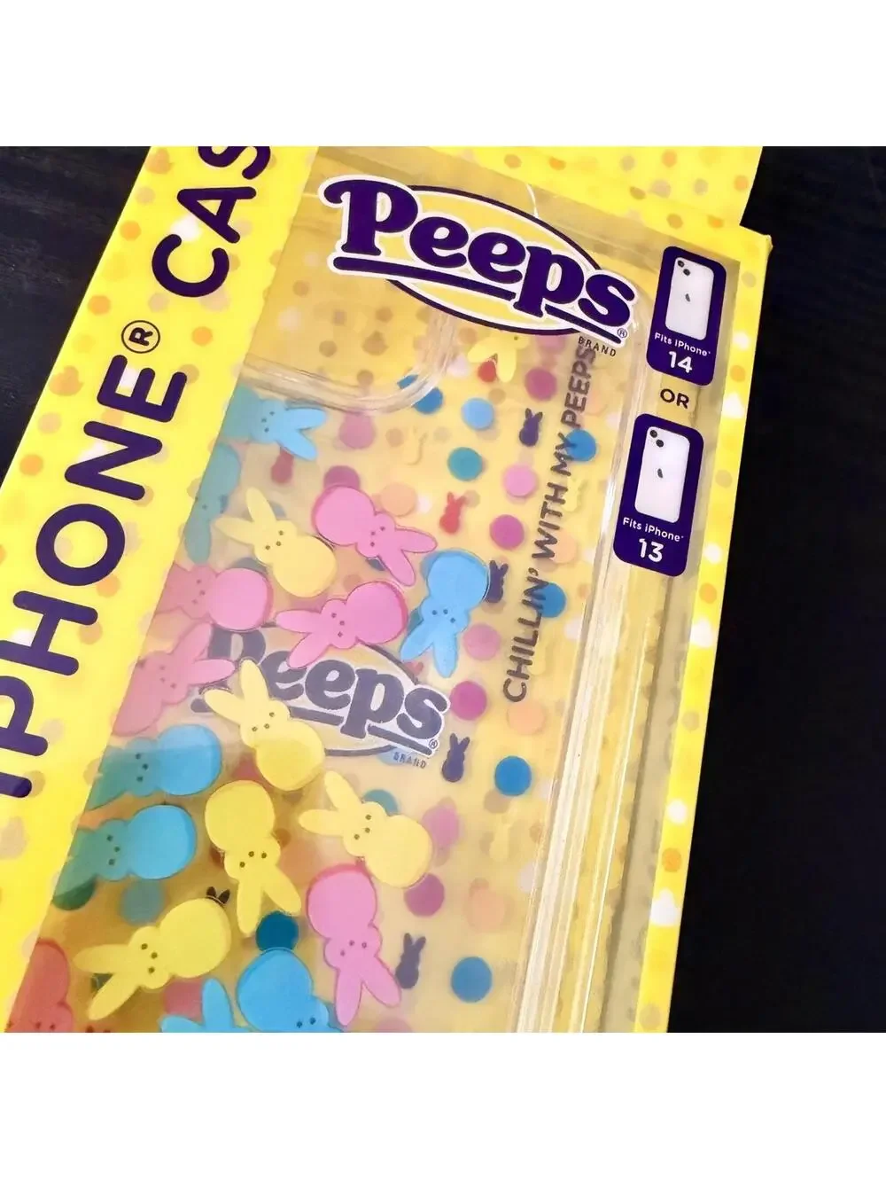 NIB Peeps bunnies liquid iPhone 13/14 phone case‎ EASTER BASKET STUFFER